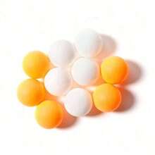 10pcs ABS Material 40+ High Elasticity Durable Table Tennis Balls, Suitable For Competition And Casual Play - Multicolor - View 1