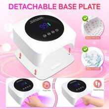 DianaBeauty Rechargeable UV LED Nail Lamp, Fast Curing All UV Gels, 57 LED Professional Nail Dryer With Sensor Function, Salon Equipment - White - View 7