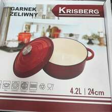 Cast Iron Casserole Pot With Lid, 24/28cm Optional, Random Colour - View 6