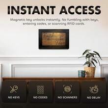 Bellewood Designs Faith Over Fear Hidden Gun Storage Wall Decor - Quick Access Handgun  With Magnetic Lock - Handcrafted &Amp; Wall Mounted Gun Concealment Furniture For Secure Storage - Made In USA - White - View 2