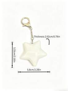 USB Rechargeable Mini Star-Shaped Touch Sensor Night Light - Auto-Sensing Bag Light, Portable Travel Keychain Pendant Light, Handheld Star-Shaped Lamp, Star Design, Suitable As Romantic And Thoughtful Valentine's Day, Mother's Day, Friend Birthday Gift - White Star - View 12