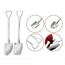 10pcs Stainless Steel Dessert Spoon Set, Elegant Scoop-Shaped Teaspoons, Suitable For Coffee, Ice Cream, Fruit, Pudding, Yogurt, Dessert Cakes, Creative Watermelon Spoon, Reusable, Suitable For Home Kitchen, Restaurant, Party Dining, Holiday, Kitchen Cutlery - View 6