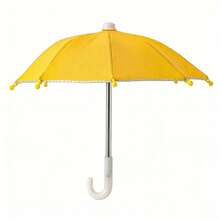 1pc Mini Decorative Craft Umbrella, Fabric With Metal Frame, Handmade Collapsible Sunshade And Rain Umbrella, Dollhouse Miniature Scene Photography Prop, Desktop Decor Accessory, DIY Handmade Craft Scene Decoration, Toy Figure Scene Matching Decor - A - View 12