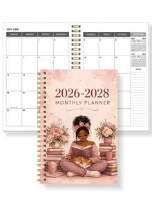 Trees 2026–2028 24個月月計畫表，1/2年週計畫與月曆，含每月概覽與備註，適合生產力提升、行程管理與目標設定，返校辦公桌配件 - 彩色 - 查看 11