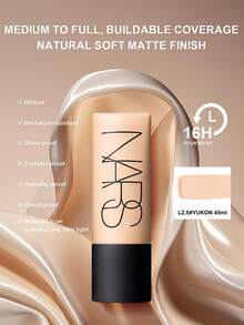 NARS Soft Matte Complete 遮瑕粉底液 #Yukon (2.5 Light Cool Tone) 45ml/1.5oz | 全遮瑕啞光妝效粉底 | 長效持妝 | 抗脫色 | 控油 | 輕盈 | 均勻膚色 | 適合油性與混合性肌膚 - Yukon (Light 2.5) - 45ml - 查看 1