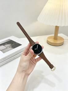 1件女款纖細腰身超纖皮革智慧手錶錶帶，適用18mm/20mm/22mm，相容 Galaxy Watch 8/7/6/5/4 (40mm, 44mm)，快拆彈簧銷，免工具安裝，易佩戴錶帶，相容 Watch GT6/5/4/3/Pro (46mm)，適用智慧手錶介面寬度18mm/20mm/22mm，智慧手錶錶帶配件 - 咖啡棕 - 查看 8