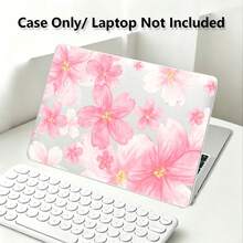 1件式筆電保護殼，粉色櫻花UV印花圖案，極簡輕量保護套，相容 MacBook Air Pro 13.3 13.6 14.2 15.3 16.2 吋，適用 13 吋 Neo 筆電保護殼 A3404 型號 - 查看 6