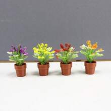 10pcs Mixed Mini Plant Models, Mini Cactus Potted Plants, Mini Scene Decoration, Decorative Green Plants, Flower Pots, Decorative Flowers, Random Styles, Mixed - A - View 3