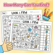 Children's Hidden Object Coloring Book, Interactive Search And Color Activity Workbook, Visual Search Practice Find And Seek Activity Book, Early Learners, Spot The Difference Book, Classroom And Homeschool Learning, Back To School Supplies, Easter - Multicolor - View 9