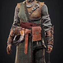 Set Kostum Viking Abad Pertengahan 4 Buah, Sabuk Kulit PU, Tas Pinggang, Gantungan Kunci & Dompet - Sempurna untuk Halloween & Pameran Renaissance - A - View 5