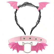 2pcs/Set Halloween Black Bat Headband, Atmospheric Party Costume Accessory, Photo Prop - Multicolor - View 5