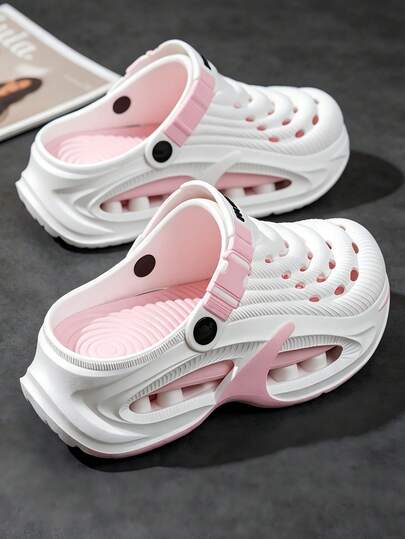 Men's Perforated Clogs, Summer New Closed-Toe Slippers, Thick Sole Hollow Breathable Casual Sports Sandals, Student Campus Fashion Leisure Fishing Driving Travel Youth Outdoor Beach Sand Water Wading Creek Crossing Dual-Use Soft Comfortable Slip-On Sandals, Men's Plus Size 46 47, Unisex Couple Style Lightweight EVA Mesh Hollow Garden Sandals, Bath Silent Noise-Free Men's Slippers, Kitchen Chef Shoes, Hospital Nurse Shoes, Soft Sole Shock-Absorbing Design Elastic Sandals
