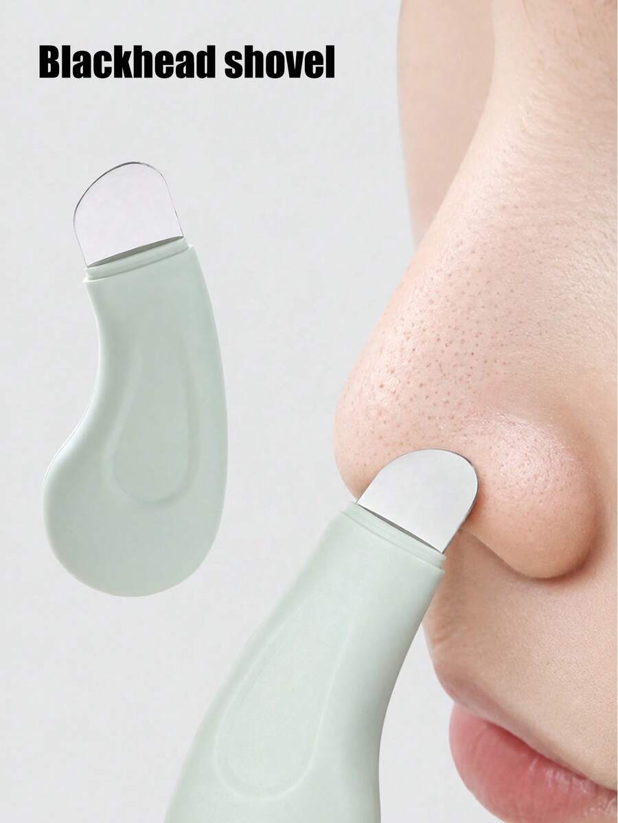 1pc Manual Blackhead Removal Tool Set, Pore Cleaning Tool, Deep Pore Scraper, Blackhead Extractor, Acne Extractor, Whitehead Remover, Facial Cleansing Tool, Beauty Care Tool, Non-Electric Skincare Brush, Lightweight Comfortable Grip