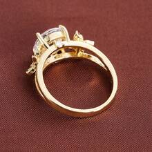 1pc Elegant Countryside Style Butterfly Design Cubic Zirconia Women's Ring, Casual Gift - Multicolor - View 10