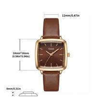 1pc CILOA Brand Minimalist Design Women Quartz Waterproof Watch - Burgundy - View 3