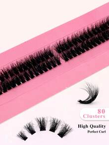 80pcs CC 80D Individual Lashes Eyelash Clusters Extensions False Eyelash DIY At Home Cluster Eyelash Extensions Makeup - CC - View 5