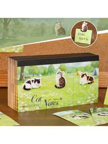 90 Hojas de Notas Adhesivas Retro de Gato Adecuadas para la Oficina - Bloc de Notas Adhesivas con Páginas de Cuadrícula de Gatitos, Diseño Lindo de Gatitos, Regalo para Amantes de Gatos, Decoración de Escritorio - Multicolor - Ver 12