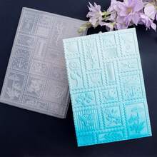 1pc 3D Embossed Folder, DIY Scrapbooking Supplies, Stamped Collage Pattern Plastic Embossed Folder, Suitable For Card Making, Scrapbooking And Other Paper Craft Creations - Multicolor - View 4