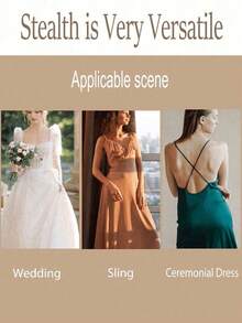 New Silicone Invisible Bra Straps, Anti-Slip Push-Up Lifting Design, Specially Designed For Wedding Photography, Suitable For Strapless Dresses, Invisible Bras, Dresses, Jumpsuits, Travel And Vacation Outfits, Enhancing Cleavage And Sexy Bust - Multicolor - View 8