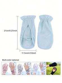 1 Pair Of Summer Cycling Short Gloves, Anti-UV, Anti-Slip, Breathable, Sun-Protective Fingerless Gloves For Driving - Multicolor - View 5