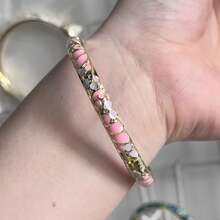 1pc Vintage Palace Style Bohemian Hand-Painted Colorful Enamel Cloisonné Bracelet, Suitable For Women And Girls Jewelry - Double Teardrop Bracelet - View 15