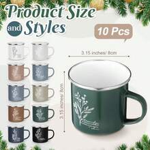Father's Day Christian Mugs Bulk, 10 Pcs Inspirational Bible Verse Coffee Cups Floral Religious Gifts For Men Women Church Sunday School Teacher Pastor Appreciation - 基督教 - 查看 2