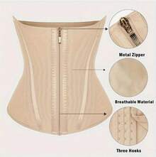 A Women'S Shaping Waist Belt With Double-Layered Reinforcement For Abdominal Control, Featuring An Adjustable Design With An External Zipper And Internal Buckle.It Is Breathable, Ultra-Thin, And Ideal For Fitness Activities - XL - View 1