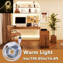 10m/5m/3 Meters/2m/1m, Smart Easy Install White USB-LED Button Switch Light Strip, With Switch - Multi-Functional And Cuttable, LED Light Strip, USB Powered, With Button Control, Warm White, Bedroom, Closet, Kitchen Cabinet Decoration Easy Installation, Bedroom LED Light Perfect Fit, Great For TV Backlight, Bedroom, Living Room Decoration, Office Desk Accessories, Travel, Camping, Party And Birthday Gifts, Living Room Light - White - View 15