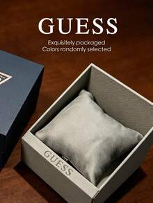 Guess Caja de regalo cuadrada para reloj con forro de almohada de terciopelo, caja de embalaje de almacenamiento de relojes de pulsera de lujo, entrega de color aleatorio - caja de reloj - Ver 3