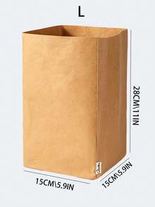 1pc Multi-Size Thick Kraft Paper Fresh-Keeping Bag, Foldable Upright Household Kitchen Food Storage Bag For Fruits, Potatoes, Bread, Breathable Moisture-Proof Paper Bag - Multicolor - View 5
