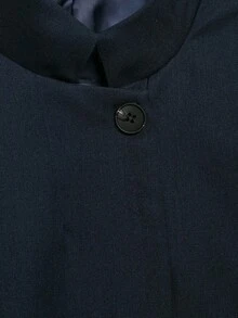 Seelio 春夏新款女式歐美風時尚極簡百搭短袖短版西裝外套 - 藏蓝色 - 查看 7