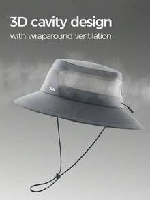Beneunder Men's Outdoor Breathable Fisherman Sun Hat TS730 - Grey - View 2
