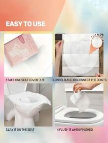 Disposable Toilet Seat Covers, Portable Soft Comfortable, Individually Wrapped, Suitable For Most Toilets, Easy To Use For Travel, Camping, Hotel And Public Restrooms, Disposable Protection, Essential For Airplane, Camping, Hotel Supplies, Travel Necessities - Multicolor - View 9
