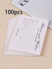 50/100pcs Blessing Card, Advice And Blessing Card For Newlyweds, Bride And Groom, Newlyweds, Wedding Reception Decoration/Bridal Party Perfect Wedding Suggestion Card, Decoration Card - View 13