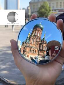 2/1pc Travel Photography Essential - Small Round Mirror For Photography, Available In Large And Small Sizes. It Uses A Convex Lens To Achieve Wide-Angle Shots, Making It A Must-Have Travel Gift For Friends, Selfie Accessory And Portable Equipment - Multicolor - View 2