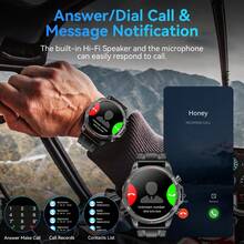 Hwagol 1.53 Inch Women's Smart Watch For Men Women (Answer/Make Calls) Men's Smart Watch With Sport Mode, Sleep Tracker, Pedometer,Custom Wallpaper Fitness Tracke Smartwatch Compatible Android IOS 410 MAh BatteryDK68 - Grey - View 3