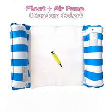 Silla y tumbona flotante inflable con respaldo, silla de piscina plegable de doble uso para el verano, adecuada para spa, piscina, playa, fiesta en la playa, vacaciones, fiesta de piscina multiusos, entretenimiento acuático al aire libre en verano, silla flotante de agua - Inflable - Ver 15