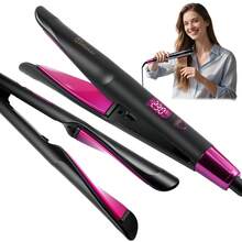YTWO Multifunctional Straightening & Curling Iron, 11 Adjustable Temperature Settings, Ionic Straightening Brush, 6-In-1 Twisting Straightening & Curling Iron, 65° Rotating 1-Inch Straightening Brush, Tourmaline Ceramic Negative Ion Hair Styling Tool - View 4