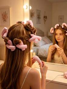 6 buah/Tongkat Pengeriting Rambut Manual - Tongkat Pengeriting Fleksibel, Pengeriting Rambut Busa Lembut yang Dapat Dibengkokkan dan Diputar, Tongkat Pengeriting Spons Bebas Panas, Tanpa Panas Tanpa Kerusakan, Alat Ajaib untuk Menata Rambut Saat Tidur dan Menghasilkan Gelombang Besar - MultiWarna - View 12