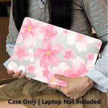 1件式筆電保護殼，粉色櫻花UV印花圖案，極簡輕量保護套，相容 MacBook Air Pro 13.3 13.6 14.2 15.3 16.2 吋，適用 13 吋 Neo 筆電保護殼 A3404 型號 - 查看 2
