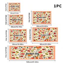 1pc Dish Drying Mat, Coffee Machine Mat, Full Print Colorful Floral Pattern, Excellent Water Absorption, Suitable For Dining Table, Cafe And Other Scenes, Can Be Used To Place Dishes And Drain Water, Home Gift, Countertop, Dining Table Decoration - XYLSD-599 - View 17