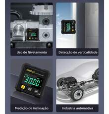 Medidor de Ángulo Digital Magnético de 4 Lados WPD con Láser, Digital - A - Ver 2