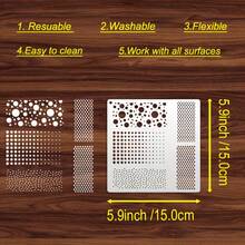 4 pièces Pochoirs squelette d'os de poisson, 5,91x5,91 pouces Modèles de peinture réutilisables, Convient pour la canevas, l'artisanat DIY, les meubles et les cadeaux de fête, DIY fait main, Motifs décoratifs, Pochoirs réutilisables, Décoration de poisson, Modèles faits main, Matériaux de projet artistique, Design d'os détaillé, Outils multifonctionnels faits main, Guide de peinture, Motifs géométriques, Pochoirs de haute qualité - Ensembles - Voir 2