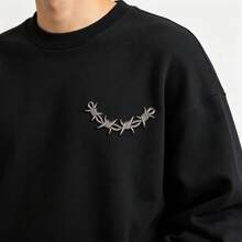 1件哥德風鐵絲網刺繡貼布，次文化街頭風彎領裝飾燙貼補丁，龐克硬核風格貼布 - A - 查看 9