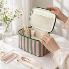 (Custom Embroidery) New 3D Floral Pattern Makeup Bag, Large Capacity Portable Handheld Cosmetic Bag, Toiletry Bag, Suitable For Daily Use And Travel, Gift For Family And Friends, Birthday Gift, Holiday Gift - Multicolor - View 7