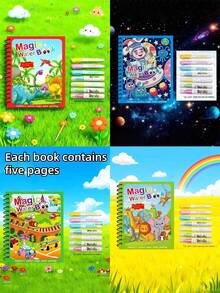 1/8 Set Magic Early Education Drawing Educational Learning Cards, Suitable For Ages 3+, Reusable Learning Cards (Pen And Doodle Card Border Color Random), Perfect Gift For Kids, Holiday Gift, Birthday Gift, Party Favor - Multicolor - View 22
