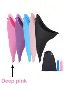 4pcs Portable Outdoor Travel Silicone Urinal, Standing Female Urination Device, Leak-Proof Silicone Funnel, Essential For Summer Travel, Beach Trip - Multicolor - View 13
