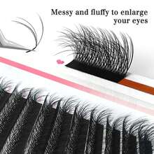 FOXYMEI Ekstensi Bulu Mata Camellia Efek 3D Multi-Layer LC/LD Gaya Wild Volume 8-15mm Tipis & Lembut Ketebalan 0,07mm Kipas Bulu Mata Siap Pakai Auto-Bloom dalam Baki Campuran Ramah untuk Pemula Gaya Suasana Liburan Salon - LD - View 3
