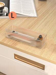 10pcs Transparent Cosmetic Drawer Storage Boxes, Clear Plastic Drawer Organizer, Cosmetic Display Rack, Sorting Storage Box, Suitable For Vanity, Desktop, Bathroom And Kitchen Storage Space - Transparent - View 7