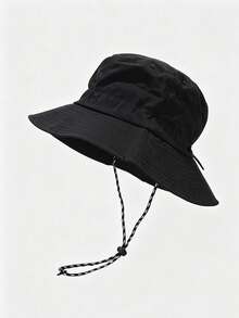 1pc Waterproof Bucket Hat, Foldable & Portable, Lightweight Quick Dry, Adjustable Brim Bucket Hat, Unstructured Solid Color Sun Hat, Outdoor Travel Gift - Fisherman's Hat - View 2